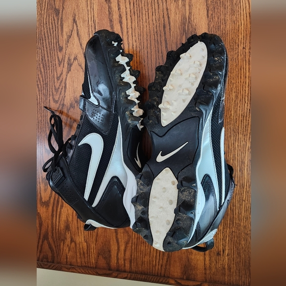Nike Land Shark Legacy Football Cleats Men's Size 14 Black with White Trim EUC - Picture 10 of 14